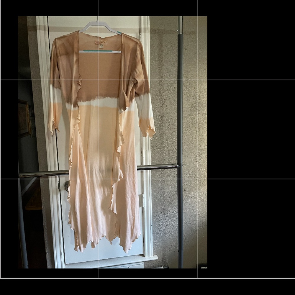 Designer Marikka Naak Medium Coral & Tan Duster